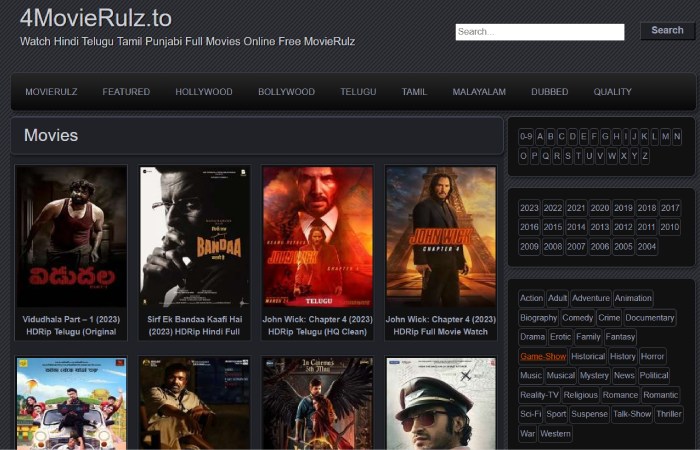 Movierulz.com's top 5 competitors in April 2023