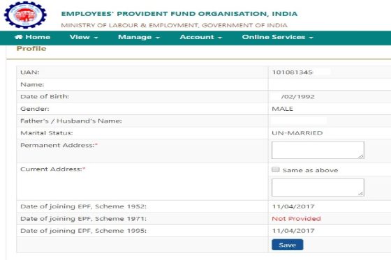 EPF Nominee Update Online