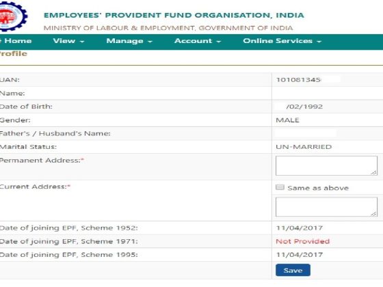 EPF Nominee Update Online