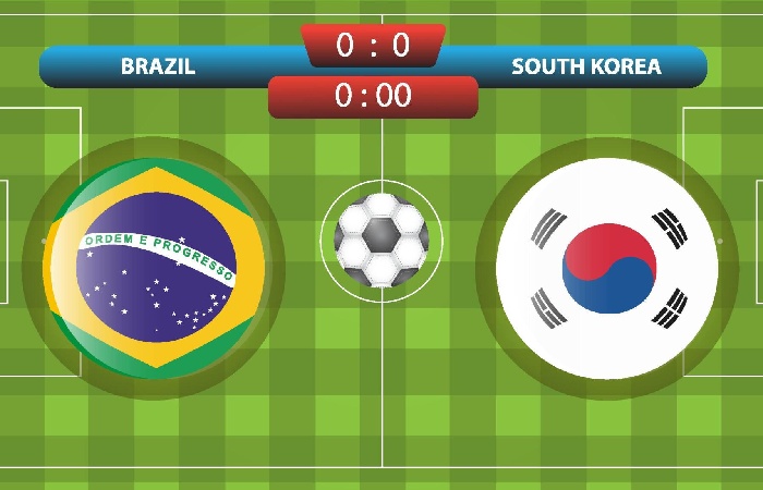 How was Brazil vs. South Korea? Final score